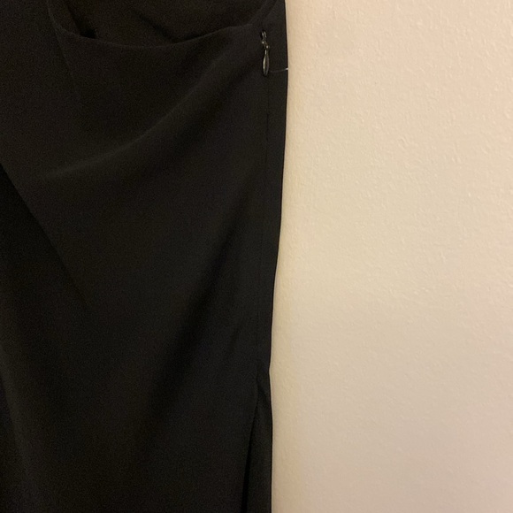 A.B.S Evening By Allen Schwartz Black One Shoulder Dress Size 4 - Picture 4 of 7